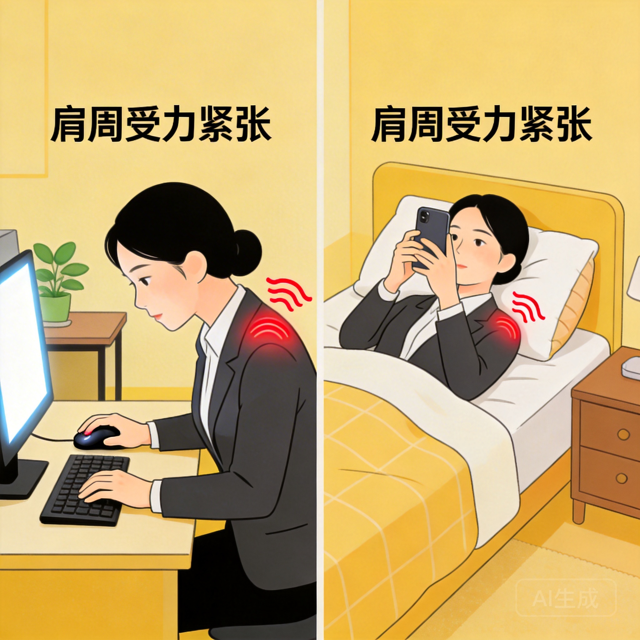不良姿势示意图